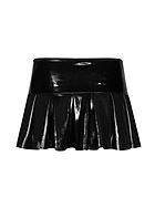 Wet look skirt with zipper details